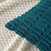 MIULEE Pack of 2 Christmas Red Corduroy Decorative Pillow Covers 18×18 Inch Soft Boho Striped Throw Pillow Covers Modern Farmhouse Home Decor for Sofa Living Room Couch Bed(Teal)