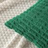 MIULEE Pack of 2 Christmas Red Corduroy Decorative Pillow Covers 18×18 Inch Soft Boho Striped Throw Pillow Covers Modern Farmhouse Home Decor for Sofa Living Room Couch Bed(Green)