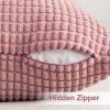 MIULEE Pack of 2 Corduroy Soft Soild Decorative Square Throw Pillow Covers Set Cushion Case for Sofa Bedroom Car 12×20 Inch Inch 30 x 50 cm(Blush Pink)