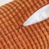 MIULEE Pack of 2 Corduroy Soft Soild Decorative Square Throw Pillow Covers Set Cushion Case for Sofa Bedroom Car 12×20 Inch Inch 30 x 50 cm(Burnt Orange)