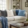 MIULEE Pack of 2 Corduroy Soft Soild Decorative Square Throw Pillow Covers Set Cushion Case for Sofa Bedroom Car 12×20 Inch Inch 30 x 50 cm(Cream White)