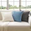MIULEE Pack of 2 Corduroy Soft Soild Decorative Square Throw Pillow Covers Set Cushion Case for Sofa Bedroom Car 12×20 Inch Inch 30 x 50 cm(Cream White)