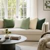 MIULEE Pack of 2 Corduroy Soft Soild Decorative Square Throw Pillow Covers Set Cushion Case for Sofa Bedroom Car 12×20 Inch Inch 30 x 50 cm(Dark Green)