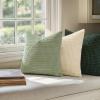 MIULEE Pack of 2 Corduroy Soft Soild Decorative Square Throw Pillow Covers Set Cushion Case for Sofa Bedroom Car 12×20 Inch Inch 30 x 50 cm(Dark Green)