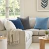 MIULEE Pack of 2 Corduroy Soft Soild Decorative Square Throw Pillow Covers Set Cushion Case for Sofa Bedroom Car 12×20 Inch Inch 30 x 50 cm(Grey)