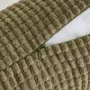 MIULEE Pack of 2 Corduroy Soft Soild Decorative Square Throw Pillow Covers Set Cushion Case for Sofa Bedroom Car 12×20 Inch Inch 30 x 50 cm(Olive Green)