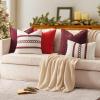 MIULEE Pack of 2 Couch Throw Pillow Covers 18×18 Inch Coastal Aqua Blue Farmhouse Decorative Pillow Covers with Stitched Edge Soft Chenille Solid Dyed Spring Pillow Covers for Sofa Bed Living Room(Burgundy Red)
