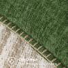 MIULEE Pack of 2 Couch Throw Pillow Covers 18×18 Inch Coastal Aqua Blue Farmhouse Decorative Pillow Covers with Stitched Edge Soft Chenille Solid Dyed Spring Pillow Covers for Sofa Bed Living Room(Moss Green)