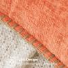 MIULEE Pack of 2 Couch Throw Pillow Covers 18×18 Inch Coastal Aqua Blue Farmhouse Decorative Pillow Covers with Stitched Edge Soft Chenille Solid Dyed Spring Pillow Covers for Sofa Bed Living Room(Coral Red)
