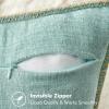 MIULEE Pack of 2 Couch Throw Pillow Covers 18×18 Inch Dark Teal Farmhouse Decorative Pillow Covers with Stitched Edge Soft Chenille Solid Dyed Spring Pillow Covers for Sofa Bed Living Room(Aqua Blue)
