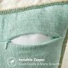 MIULEE Pack of 2 Couch Throw Pillow Covers 18×18 Inch Dark Teal Farmhouse Decorative Pillow Covers with Stitched Edge Soft Chenille Solid Dyed Spring Pillow Covers for Sofa Bed Living Room(Aqua Green)