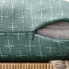 MIULEE Pack of 2 Decorative Burlap Linen Euro Sham Throw Pillow Covers for Sofa Couch Bed 24×24 Inch Modern Farmhouse Vintage Pillowcases Rustic Woven Textured Cushion Cover Blue(Azure)