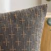MIULEE Pack of 2 Decorative Burlap Linen Euro Sham Throw Pillow Covers for Sofa Couch Bed 24×24 Inch Modern Farmhouse Vintage Pillowcases Rustic Woven Textured Cushion Cover Blue(Dark Grey)