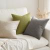 MIULEE Pack of 2 Decorative Farmhouse Linen Pillow Covers Rustic Boho Accent Outdoor Couch Throw Pillow Covers for Cushion Bed Sofa Living Room Home Decor 18×18 Inch Ivory(Grey)
