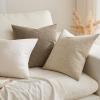 MIULEE Pack of 2 Decorative Farmhouse Linen Pillow Covers Rustic Boho Accent Outdoor Couch Throw Pillow Covers for Cushion Bed Sofa Living Room Home Decor 20×20 Inch Neutral(Neutral)