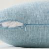 MIULEE Pack of 2 Decorative Farmhouse Linen Pillow Covers Rustic Boho Accent Outdoor Couch Throw Pillow Covers for Cushion Bed Sofa Living Room Home Decor 20×20 Inch Neutral(Light Blue)