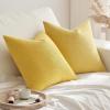 MIULEE Pack of 2 Decorative Farmhouse Linen Pillow Covers Rustic Boho Accent Outdoor Couch Throw Pillow Covers for Cushion Bed Sofa Living Room Home Decor 20×20 Inch Neutral(Yellow)