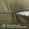 MIULEE Pack of 2 Decorative Linen Pillow Covers Boho Farmhouse Modern Soft Accent Throw Pillows Neutral Cushion Covers for Sofa Couch Bed Living Room Home Decor, 18×18 Inch Olive Green(Greyish Green)