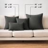 MIULEE Pack of 2 Decorative Linen Pillow Covers Boho Farmhouse Modern Soft Accent Throw Pillows Neutral Cushion Covers for Sofa Couch Bed Living Room Home Decor, 18×18 Inch Olive Green(Dark Gray)