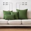 MIULEE Pack of 2 Decorative Linen Pillow Covers Boho Farmhouse Modern Soft Accent Throw Pillows Neutral Cushion Covers for Sofa Couch Bed Living Room Home Decor, 18×18 Inch Olive Green(Moss Green)