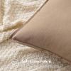 MIULEE Pack of 2 Decorative Linen Pillow Covers Boho Farmhouse Modern Soft Accent Throw Pillows Neutral Cushion Covers for Sofa Couch Bed Living Room Home Decor, 18×18 Inch Olive Green(Coco Brown)