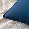 MIULEE Pack of 2 Decorative Linen Pillow Covers Boho Farmhouse Modern Soft Accent Throw Pillows Neutral Cushion Covers for Sofa Couch Bed Living Room Home Decor, 18×18 Inch Olive Green(Navy)