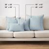 MIULEE Pack of 2 Decorative Linen Pillow Covers Boho Farmhouse Modern Soft Accent Throw Pillows Neutral Cushion Covers for Sofa Couch Bed Living Room Home Decor, 18×18 Inch Olive Green(Coastal Blue)
