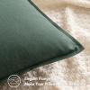 MIULEE Pack of 2 Decorative Linen Pillow Covers Boho Farmhouse Modern Soft Accent Throw Pillows Neutral Cushion Covers for Sofa Couch Bed Living Room Home Decor, 18×18 Inch Olive Green(Dark Green)