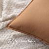 MIULEE Pack of 2 Decorative Linen Pillow Covers Boho Farmhouse Modern Soft Accent Throw Pillows Neutral Cushion Covers for Sofa Couch Bed Living Room Home Decor, 18×18 Inch Olive Green(Brown)