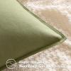 MIULEE Pack of 2 Decorative Linen Pillow Covers Boho Farmhouse Modern Soft Accent Throw Pillows Neutral Cushion Covers for Sofa Couch Bed Living Room Home Decor, 18×18 Inch Olive Green(Sage Green)