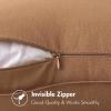 MIULEE Pack of 2 Decorative Linen Pillow Covers Boho Farmhouse Modern Soft Accent Throw Pillows Neutral Cushion Covers for Sofa Couch Bed Living Room Home Decor, 18×18 Inch Olive Green(Brown)