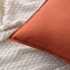 MIULEE Pack of 2 Decorative Linen Pillow Covers Boho Farmhouse Modern Soft Accent Throw Pillows Neutral Cushion Covers for Sofa Couch Bed Living Room Home Decor, 18×18 Inch Olive Green(Burnt Orange)