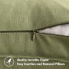 MIULEE Pack of 2 Decorative Linen Pillow Covers Boho Farmhouse Modern Soft Accent Throw Pillows Neutral Cushion Covers for Sofa Couch Bed Living Room Home Decor, 18×18 Inch Olive Green(Sage Green)