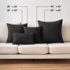 MIULEE Pack of 2 Decorative Linen Pillow Covers Boho Farmhouse Modern Soft Accent Throw Pillows Neutral Cushion Covers for Sofa Couch Bed Living Room Home Decor, 18×18 Inch Olive Green(Black)