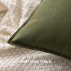 MIULEE Pack of 2 Decorative Linen Pillow Covers Boho Farmhouse Modern Soft Accent Throw Pillows Neutral Cushion Covers for Sofa Couch Bed Living Room Home Decor, 18×18 Inch Olive Green(Olive Green)