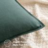 MIULEE Pack of 2 Decorative Linen Pillow Covers Boho Farmhouse Modern Soft Accent Throw Pillows Neutral Cushion Covers for Sofa Couch Bed Living Room Home Decor, 18×18 Inch Olive Green(Deep Green)