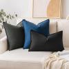 MIULEE Pack of 2 Decorative Linen Pillow Covers Boho Farmhouse Modern Soft Accent Throw Pillows Neutral Cushion Covers for Sofa Couch Bed Living Room Home Decor, 18×18 Inch Olive Green(Navy)