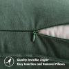 MIULEE Pack of 2 Decorative Linen Pillow Covers Boho Farmhouse Modern Soft Accent Throw Pillows Neutral Cushion Covers for Sofa Couch Bed Living Room Home Decor, 18×18 Inch Olive Green(Dark Green)