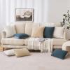 MIULEE Pack of 2 Decorative New Luxury Series Style Cream White Faux Fur Throw Pillow Covers Super Soft Wool Pillow Cases Cushion Covers for Sofa Bedroom Living Room 18×18 Inch 45×45 cm