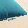 MIULEE Pack of 2 Decorative Outdoor Waterproof Pillow Covers Square Garden Cushion Sham Throw Pillowcase Summer Shell for Patio Tent Couch 18×18 Inch Pale Green(Deep Blue)