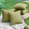 MIULEE Pack of 2 Decorative Outdoor Waterproof Pillow Covers Square Garden Cushion Sham Throw Pillowcase Summer Shell for Patio Tent Couch 18×18 Inch Pale Green(Sage Green)
