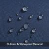 MIULEE Pack of 2 Decorative Outdoor Waterproof Pillow Covers Square Garden Cushion Sham Throw Pillowcase Summer Shell for Patio Tent Couch 18×18 Inch Pale Green(Dark Blue)