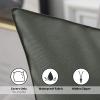 MIULEE Pack of 2 Decorative Outdoor Waterproof Pillow Covers Square Garden Cushion Sham Throw Pillowcase Summer Shell for Patio Tent Couch 18×18 Inch Pale Green(Dark Gray)