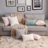 MIULEE Pack of 2 Decorative Throw Pillow Covers Plush Faux Fur with Gold Feathers Gilding Leaves Cushion Covers Cases Soft Fuzzy Cute Pillowcase for Couch Sofa Bed, 18 x 18 Inch, Ivory