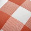 MIULEE Pack of 2 Farmhouse Buffalo Check Plaids Polyester Linen Soft Soild Decorative Square Throw Pillow Covers Outdoor Home Decor Cushion Case for Sofa Bedroom 18×18 Inch Cream White and White(Burnt Orange)