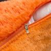 MIULEE Pack of 2 Luxury Faux Fur Throw Pillow Cover Deluxe Winter Decorative Plush Pillow Case Cushion Cover Shell for Sofa Bedroom Car 16 x 16 Inch Beige(Orange)