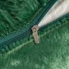 MIULEE Pack of 2 Luxury Faux Fur Throw Pillow Cover Deluxe Winter Decorative Plush Pillow Case Cushion Cover Shell for Sofa Bedroom Car 16 x 16 Inch Beige(Dark Green)