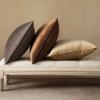 MIULEE Pack of 2 Navy Blue Decorative Velvet Throw Pillow Cover Soft Pillow Cover Soild Square Cushion Case for Sofa Bedroom Car 18x 18 Inch 45x 45cm(Brown)