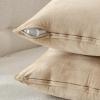 MIULEE Pack of 2 Navy Blue Decorative Velvet Throw Pillow Cover Soft Pillow Cover Soild Square Cushion Case for Sofa Bedroom Car 18x 18 Inch 45x 45cm(Beige)