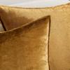 MIULEE Pack of 2 Navy Blue Decorative Velvet Throw Pillow Cover Soft Pillow Cover Soild Square Cushion Case for Sofa Bedroom Car 18x 18 Inch 45x 45cm(Dark Gold)